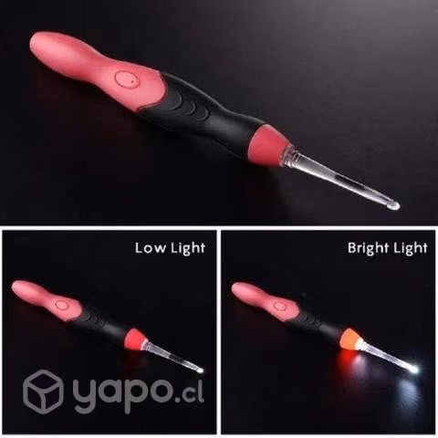 Juego De Agujas De Tejer 9 En 1 Con Luz Led Usb