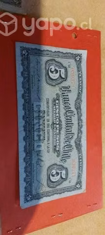 Billetes 5 pesos antiguos permuto