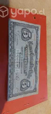 Billetes 5 pesos antiguos permuto