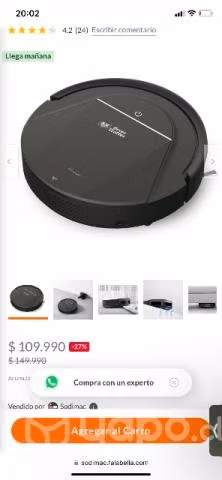 Aspiradora robot 2 en 1