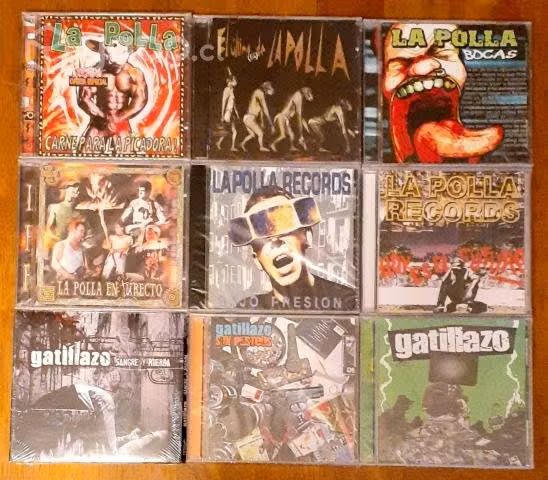 CDs La Polla Records y Gatillazo
