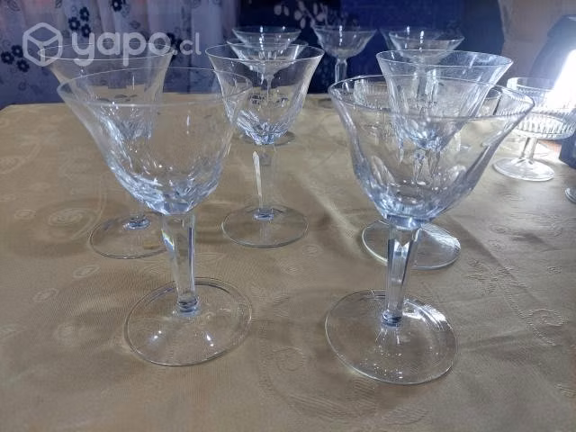 Lote copas cristal (antiguas)