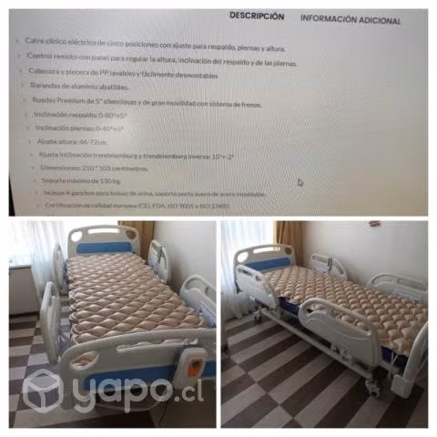 Cama clínica de 5 posiciones