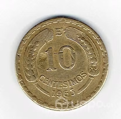 Moneda Chile de 10 centésimos de escudo, 1965