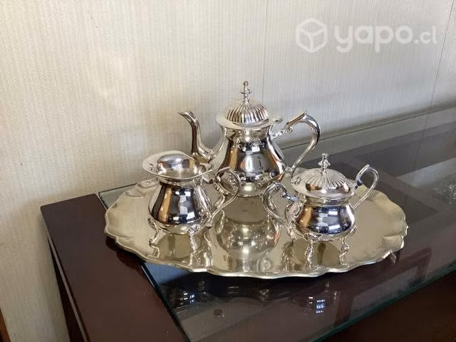 Hermoso juego de té de plaqué