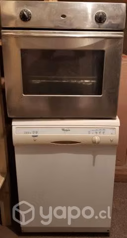 Lavavajillas whirlpool y horno empotrado