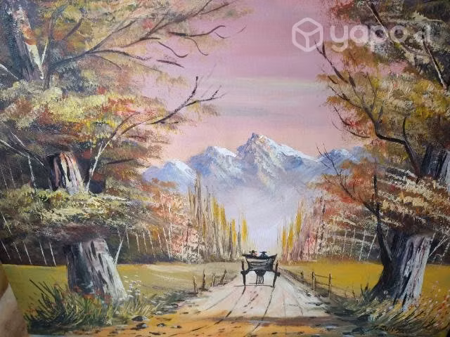 Antigua pintura óleo bastidor,Deco, adorno 55x41cm