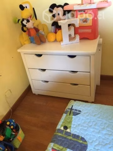 Cama Transicion con Comoda +Colchon +cubrecama