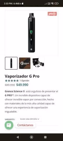 Vaporizador G Pro ofertón