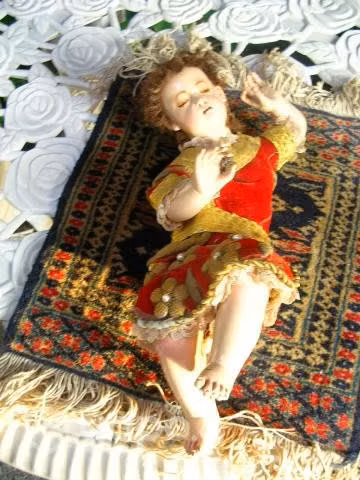Niño Jesús Policromado, Colonial