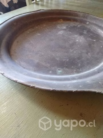 Bandeja ovalada de plaqué - Imagen 5
