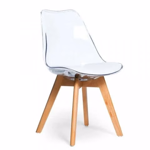 Pack 4 Sillas De Comedor exclusiva Tulip Transp