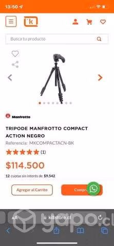 Tripode Manfrotto Compact Action
