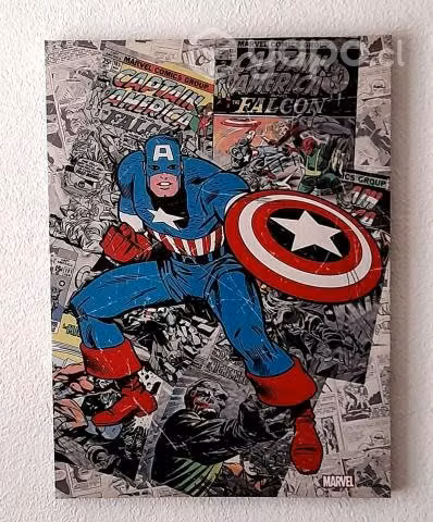 Par cuadros marvel hulk capitan america - Imagen 2