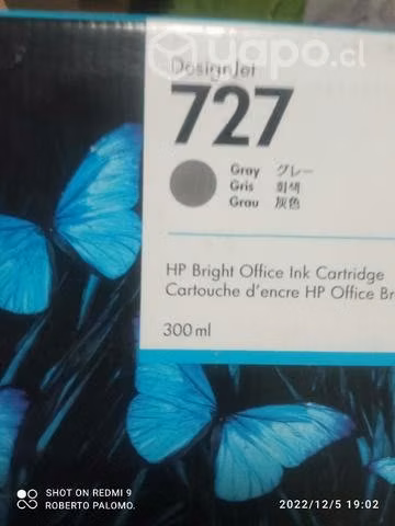 Tintas HP 727 colores originales de 300ml