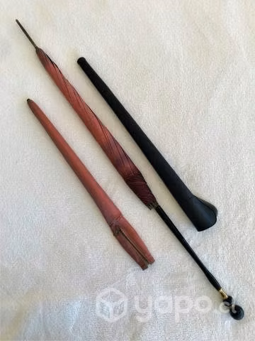 Sombrilla/quitasol De Dama Antiguo Con Funda