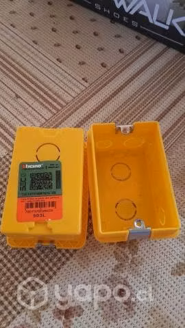 Cajas Plásticas tabiquería Amarillas Nuevas