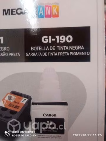 Tinta Canon gi 190 black original de alta