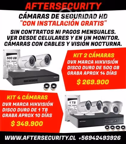 Cámaras de seguridad con "instalación gratis"