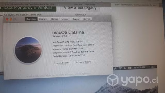 BAJÓ más! MacBook Pro 13" -1TB-16 GB RAM- 2,5 GHz