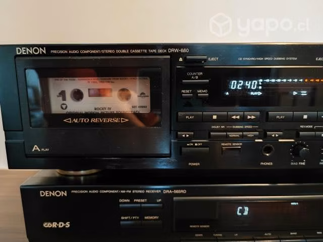 Reciver denon dra-565rd + deck drw-660