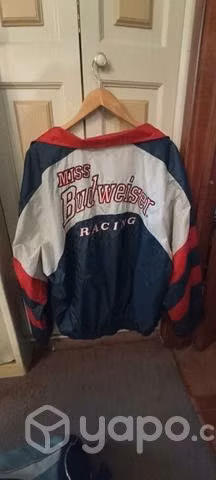 90's pit Vintage Miss Budweiser Racing chaqueta