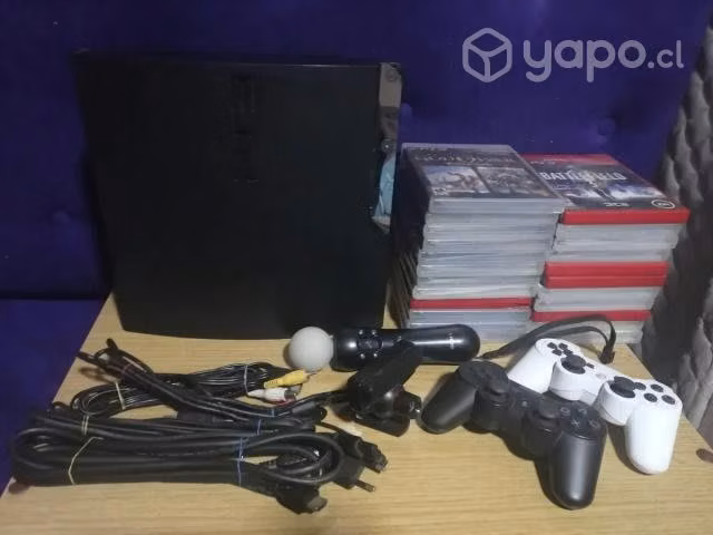 Play Station 3 Slim + Move+24 Juegos + 1 Control A