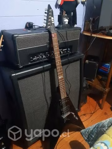 Guitarra LTD V50 más ampli fender 15w