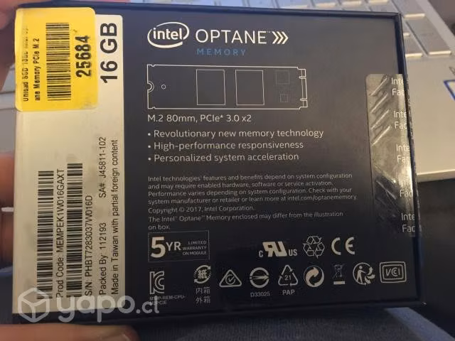 Memoria Intel Optane 16GB M.2 PCIe* 3.0 - Imagen 2