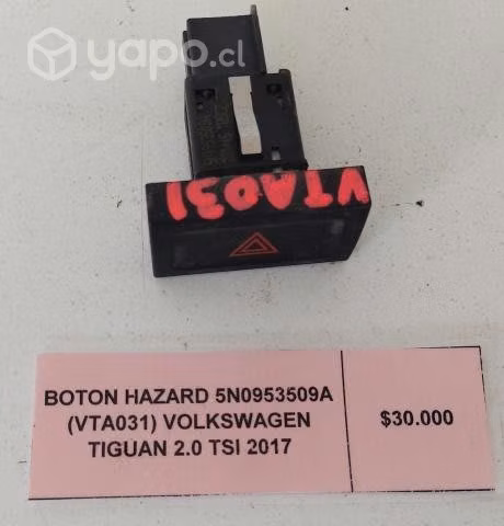 Boton Hazard 5N0953509A (VTA031) Volkswagen Tigua