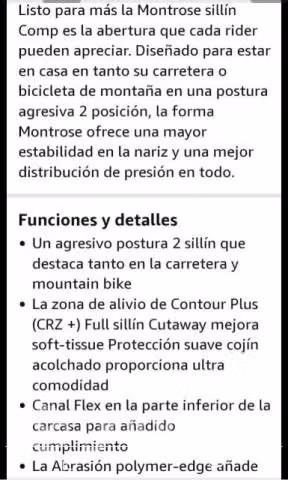Sillin montrose comp Bontrager