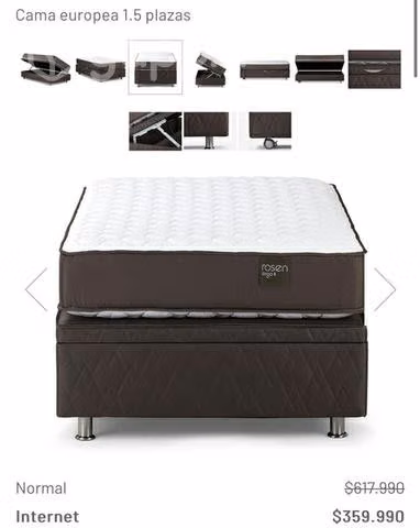 Cama BOXET ROSEN ERGOT 1.5 PL