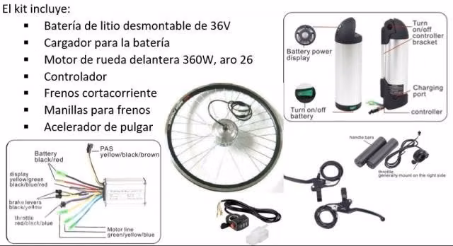 Kit de conversión a bicicleta eléctrica
