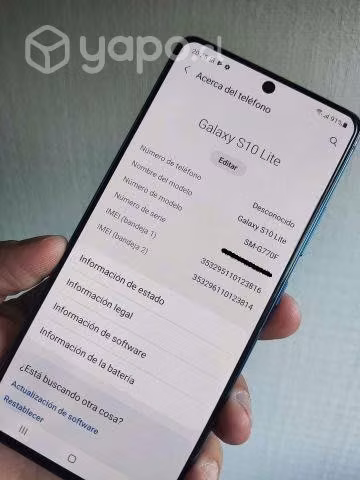 Samsung S10 lite 128gb, snapdragon