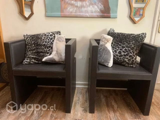 Pareja de sofas negros