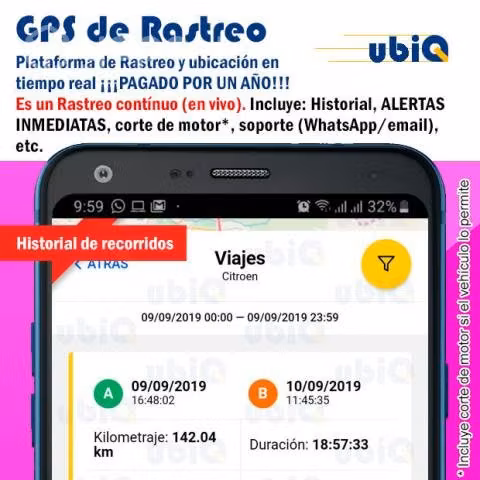 GPS PAGADO UN AÑO con Instalación y corte de motor