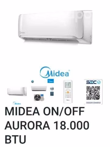 Aire acondicionado Midea 18000 btu modelo aurora