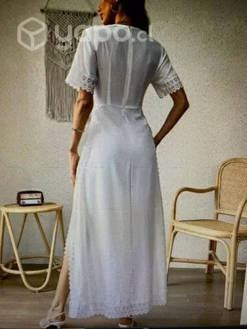 Vestido panel con encaje y apertura ambos lados - Imagen 3