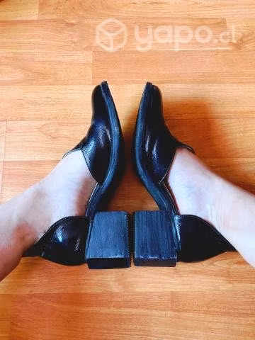 Zapatos 100% cuero color negro