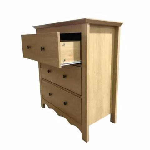 Comoda Cajonera 3 Niveles MDP Madera