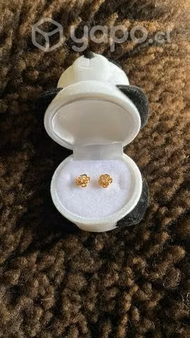 Aritos de oro 18 kilates nuevos