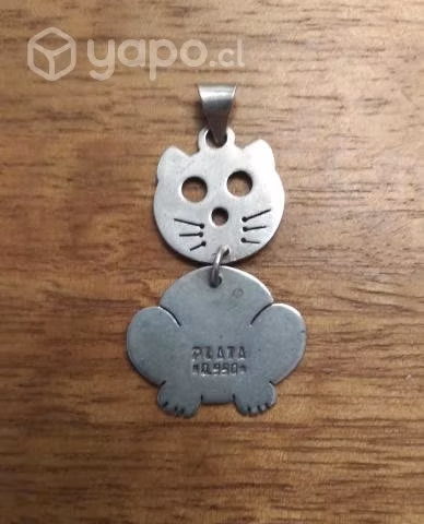 Colgajo Gato de plata 950