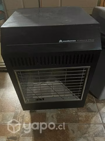 Estufa a gas funcionando