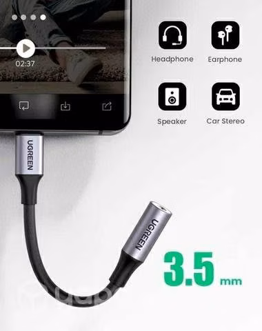 Adaptador DAC USB-C a 3.5mm Encordado Ugreen