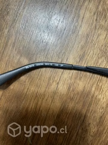 Lentes de sol Ray-Ban aviador ovalado negro