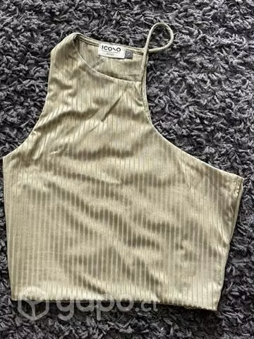 Crop top marca icono