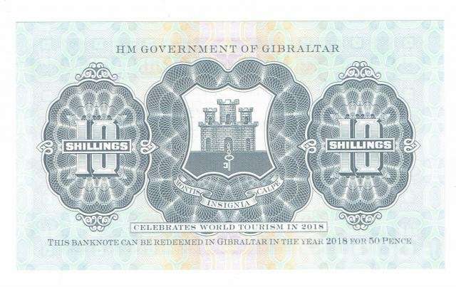 Billete De Gibraltar, 10 Shilling, Sin Circular - Imagen 2