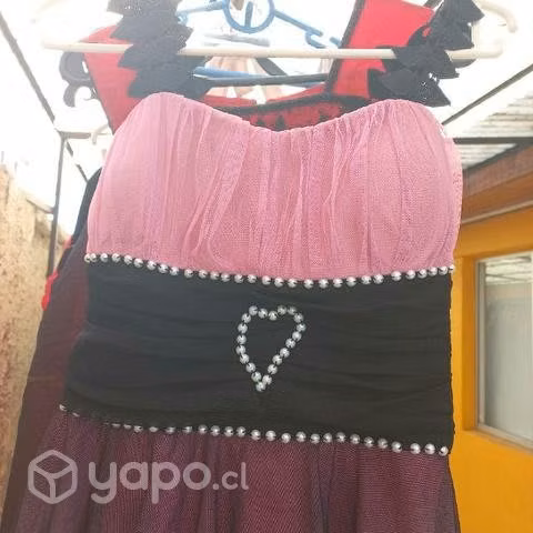 Vestido de fiesta con perlas blancas talla s y m