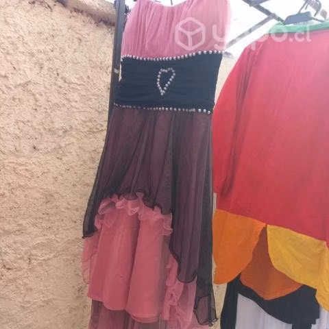 Vestido de fiesta con perlas blancas talla s y m - Imagen 2
