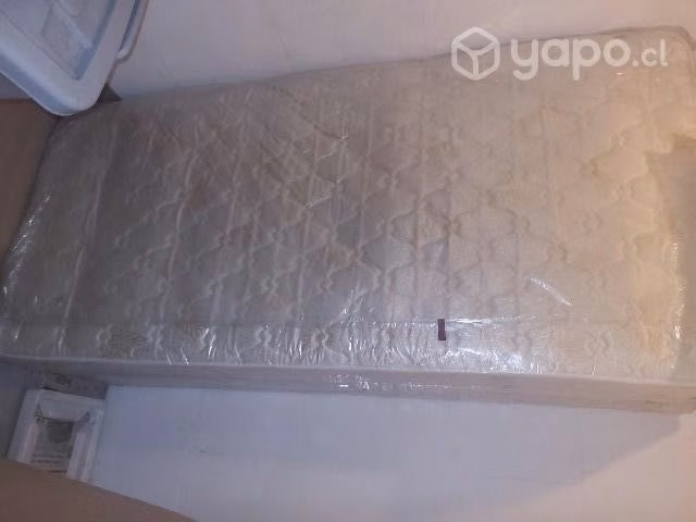 Cama de 1 plaza con respaldo